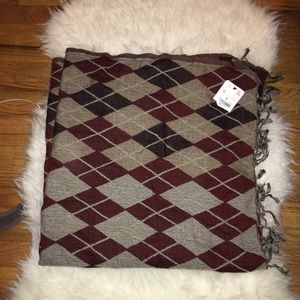 NWT Zara argyle blanket scarf